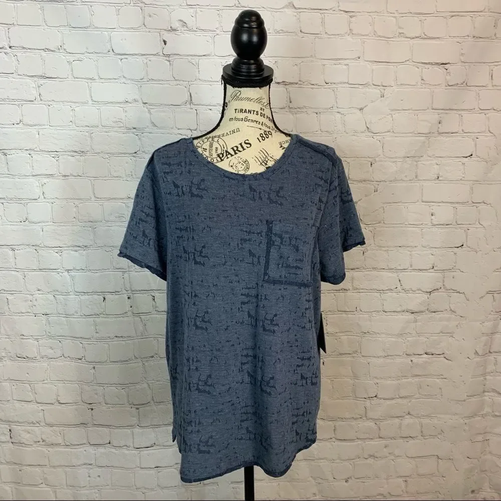Vince Camuto Melange Jersey Pocket Tee - XL - NWT - Picture 3 of 10